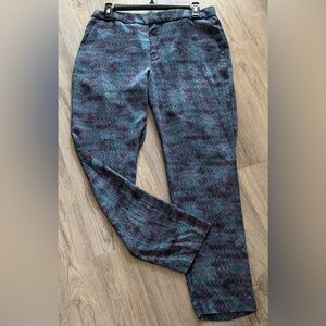 Rebecca Taylor Silk Multi Color Crop  Pants Size 8